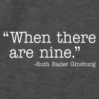 When There Are Nine Ruth Bader Ginsburg Quote Vector Backpack