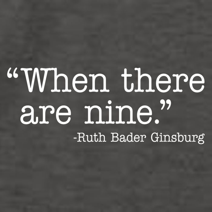 When There Are Nine Ruth Bader Ginsburg Quote Vector Backpack