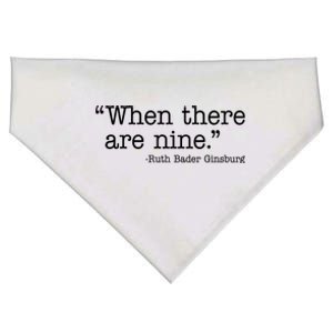 When There Are Nine Ruth Bader Ginsburg Quote USA-Made Doggie Bandana