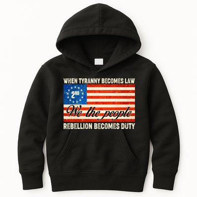 When Tyranny Becomes Law Rebellion Becomes Duty Kids Hoodie