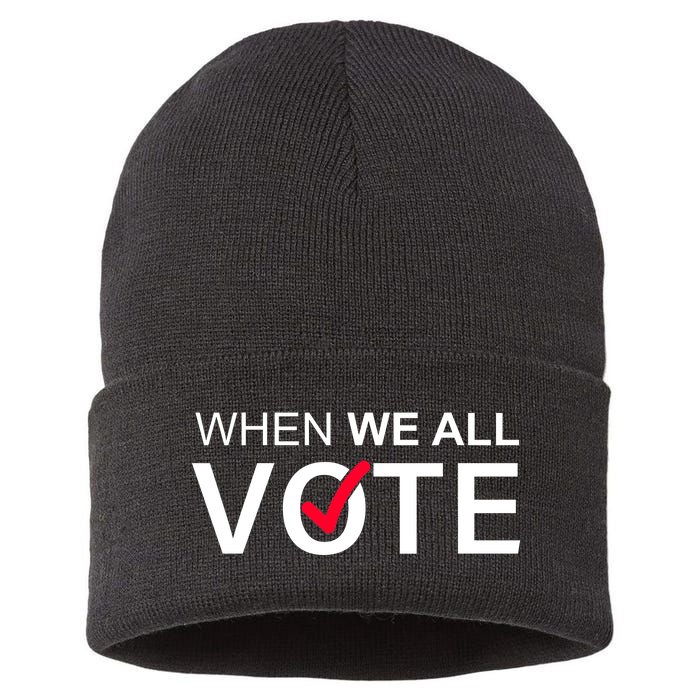 When We All Vote Midterms Sustainable Knit Beanie