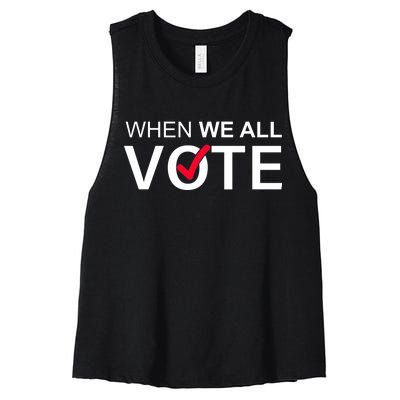 When We All Vote Midterms Women's Racerback Cropped Tank