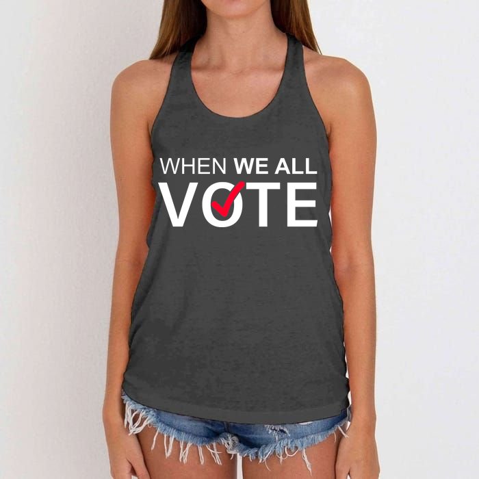 When We All Vote Midterms Women's Knotted Racerback Tank