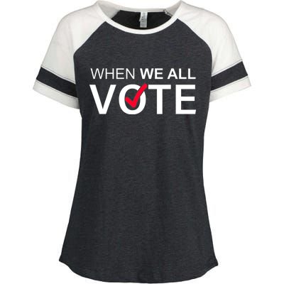 When We All Vote Midterms Enza Ladies Jersey Colorblock Tee