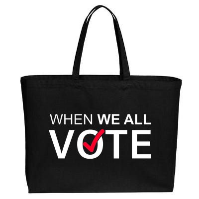 When We All Vote Midterms Cotton Canvas Jumbo Tote