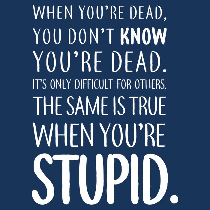 When You're Stupid Funny Statement 7 Panel Mesh Trucker Snapback Hat