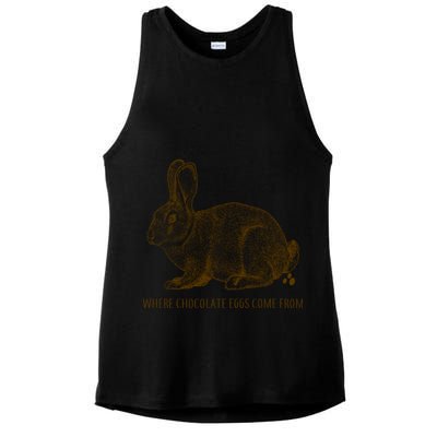 Where Chocolate Eggs Come From Ladies PosiCharge Tri-Blend Wicking Tank