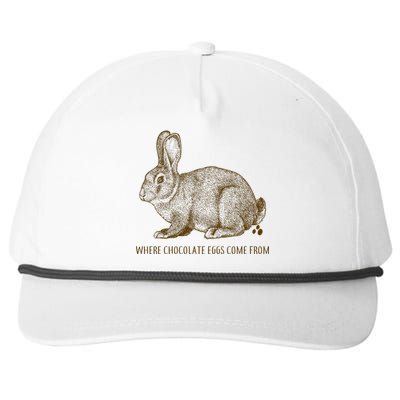 Where Chocolate Eggs Come From Snapback Five-Panel Rope Hat