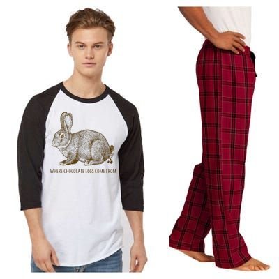 Where Chocolate Eggs Come From Raglan Sleeve Pajama Set