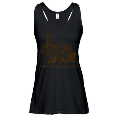 Where Chocolate Eggs Come From Ladies Essential Flowy Tank
