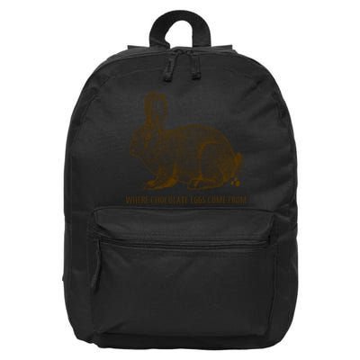 Where Chocolate Eggs Come From 16 in Basic Backpack