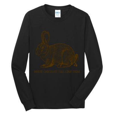 Where Chocolate Eggs Come From Tall Long Sleeve T-Shirt