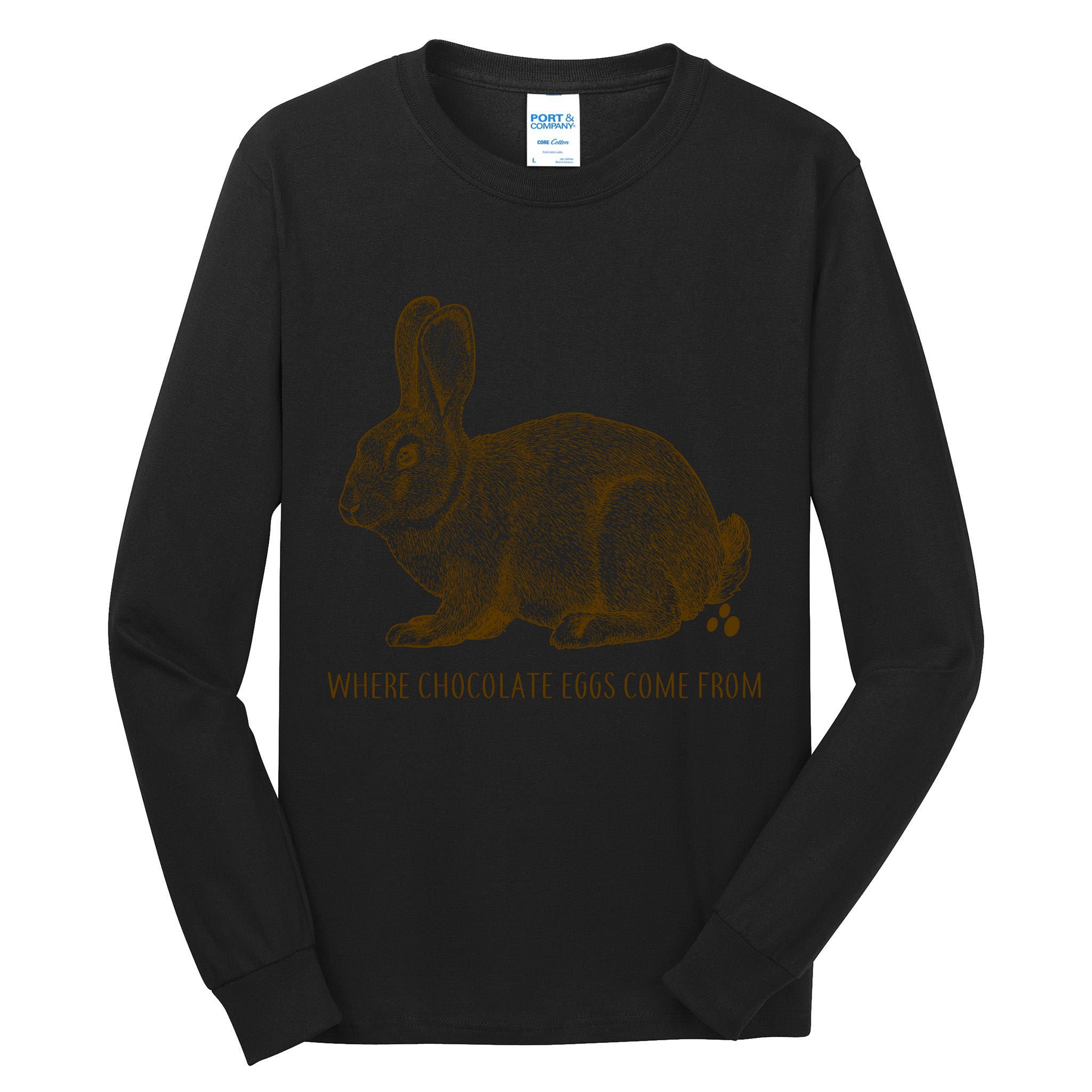 Where Chocolate Eggs Come From Tall Long Sleeve T-Shirt