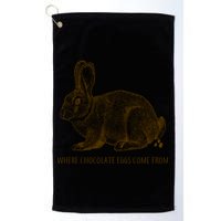 Where Chocolate Eggs Come From Golf Towel
