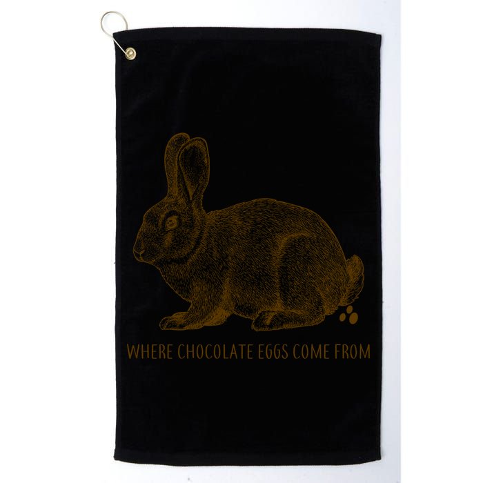 Where Chocolate Eggs Come From Golf Towel