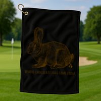 Where Chocolate Eggs Come From Golf Towel