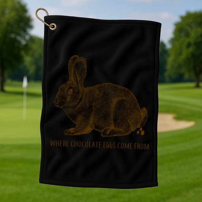 Where Chocolate Eggs Come From Golf Towel