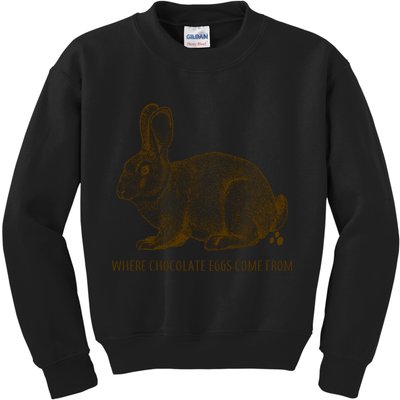 Where Chocolate Eggs Come From Kids Sweatshirt