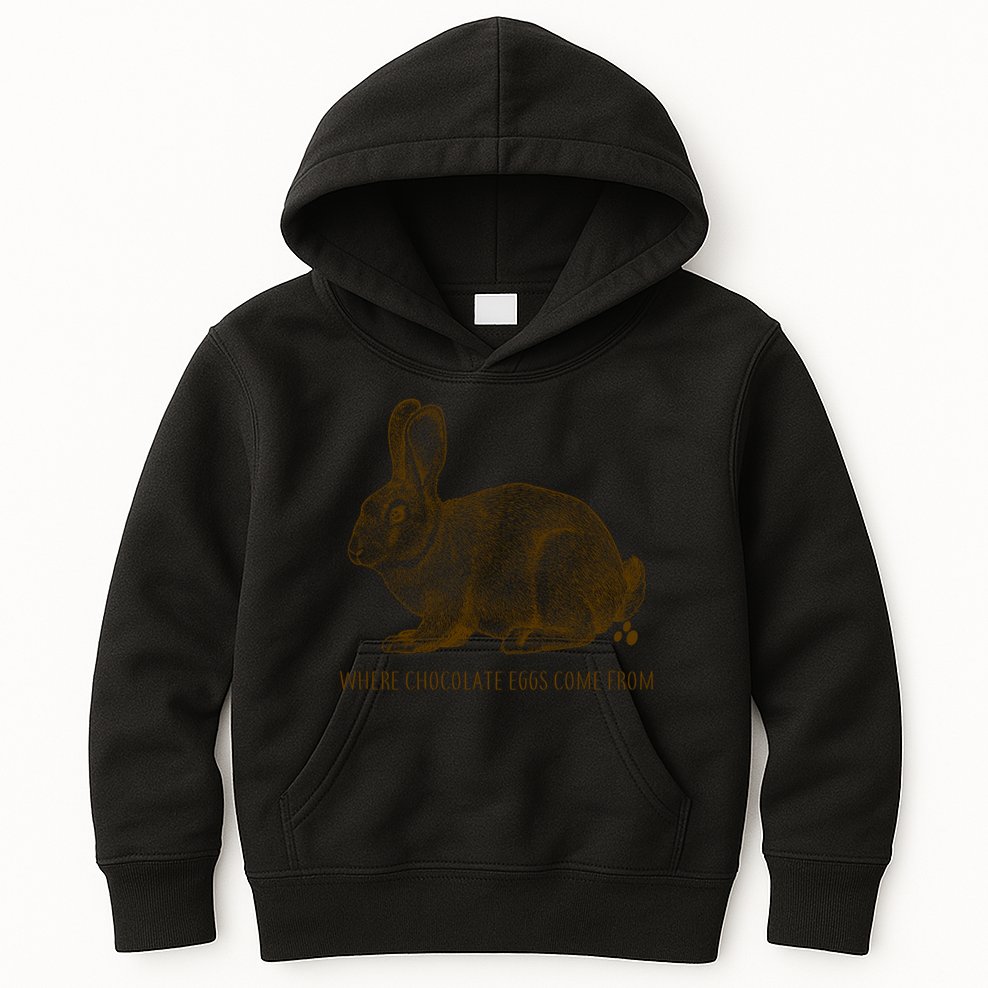 Where Chocolate Eggs Come From Kids Hoodie
