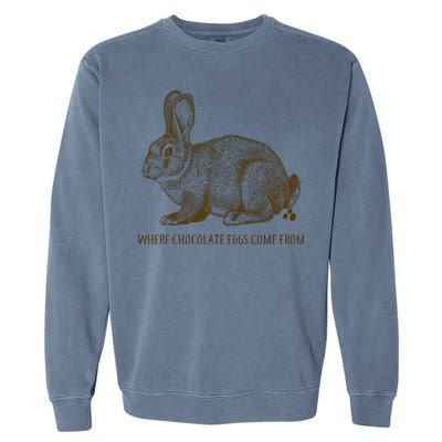 Where Chocolate Eggs Come From Garment-Dyed Sweatshirt