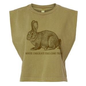 Where Chocolate Eggs Come From Garment-Dyed Women's Muscle Tee