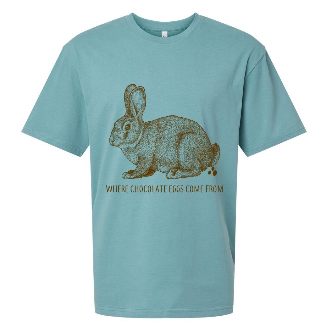 Where Chocolate Eggs Come From Sueded Cloud Jersey T-Shirt