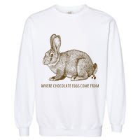 Where Chocolate Eggs Come From Garment-Dyed Sweatshirt