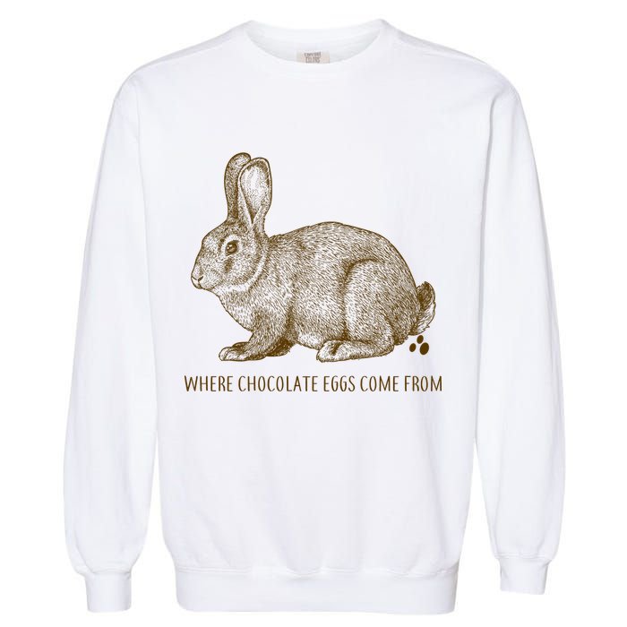 Where Chocolate Eggs Come From Garment-Dyed Sweatshirt