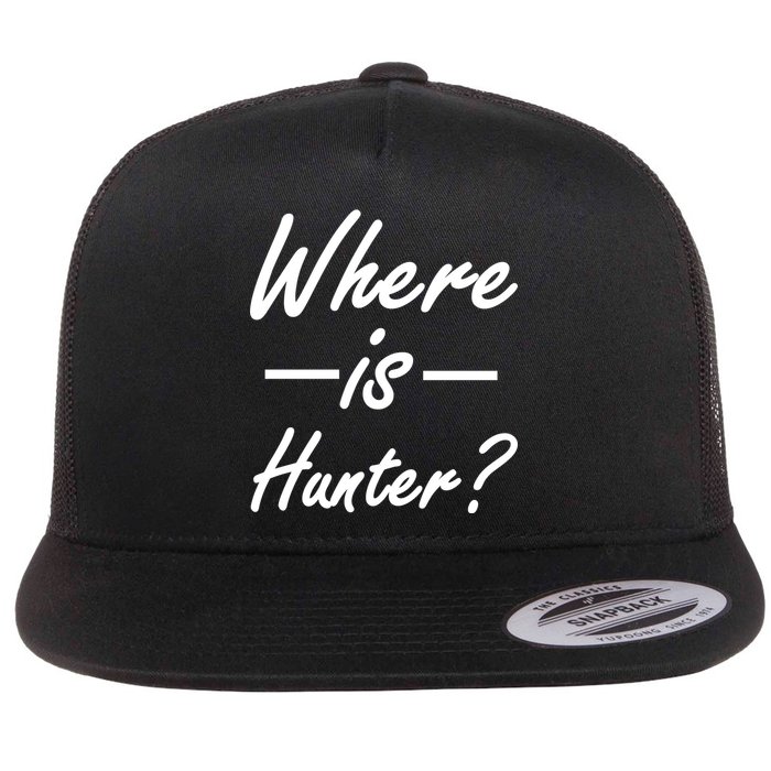Where Is Hunter Flat Bill Trucker Hat