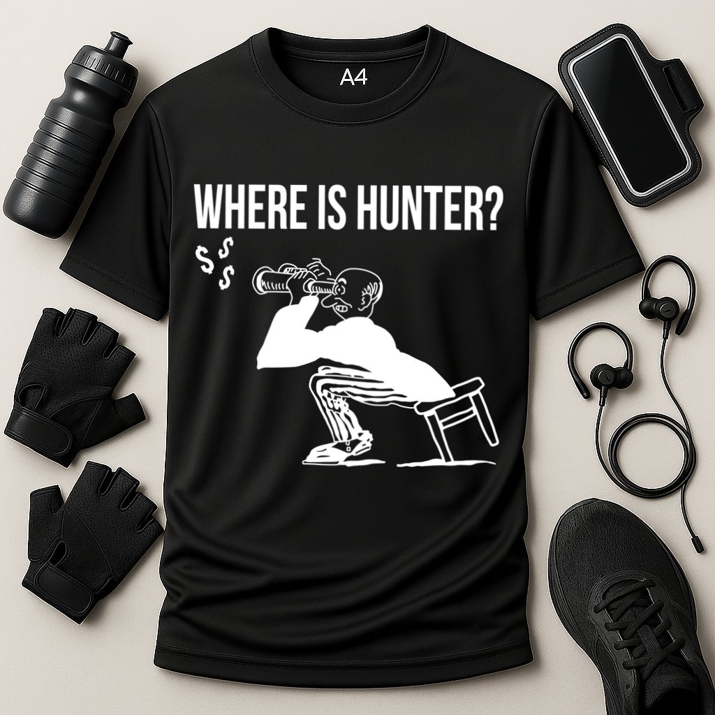 Where Is Hunter Political Humor Pro Trump Cooling Performance Crew T-Shirt