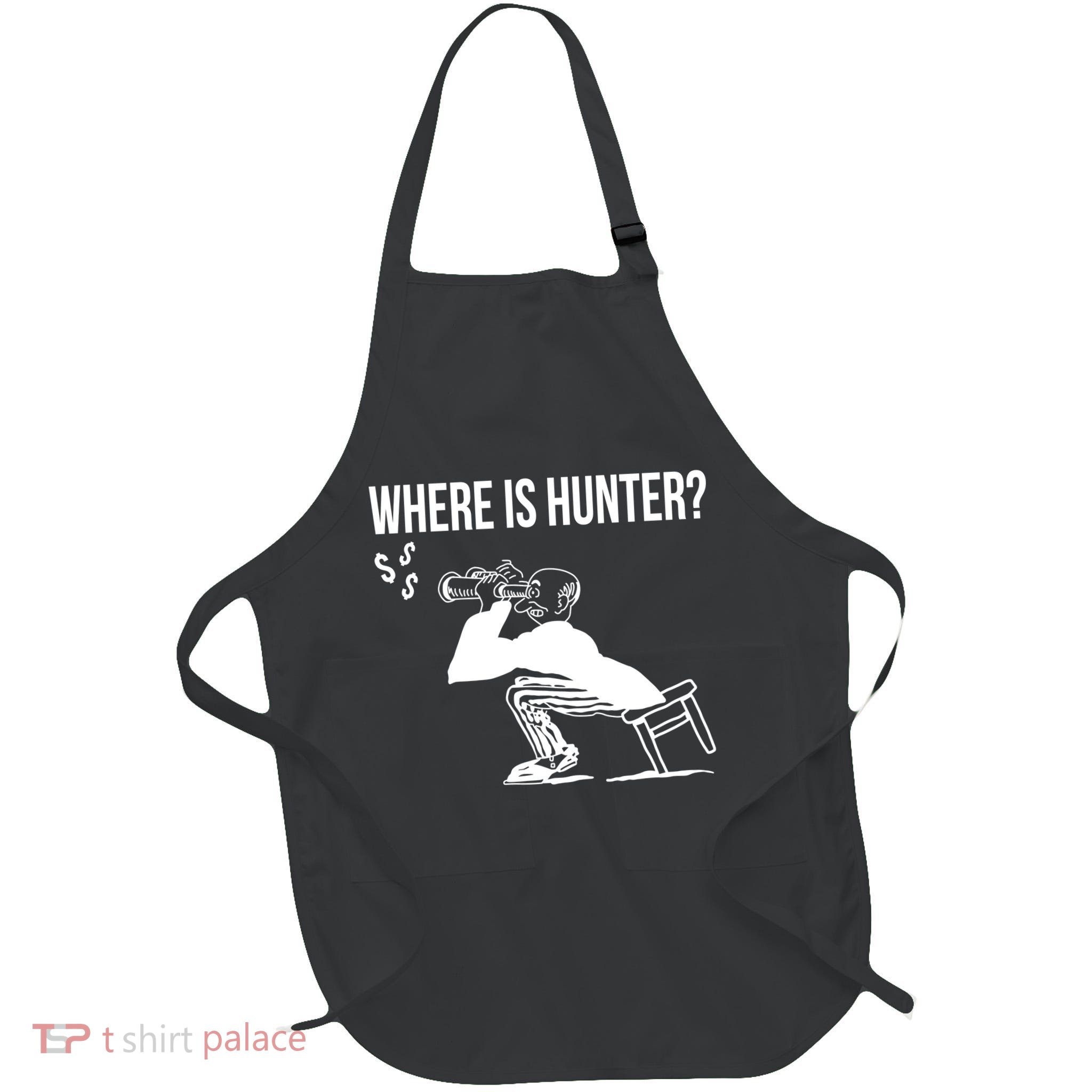 Where Is Hunter Political Humor Pro Trump Full-Length Apron With Pockets