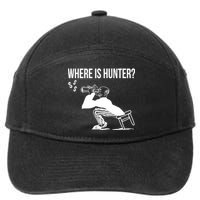 Where Is Hunter Political Humor Pro Trump 7-Panel Snapback Hat