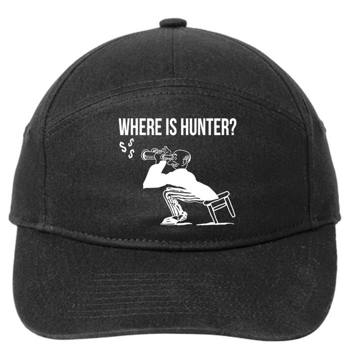 Where Is Hunter Political Humor Pro Trump 7-Panel Snapback Hat