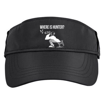 Where Is Hunter Political Humor Pro Trump Adult Drive Performance Visor