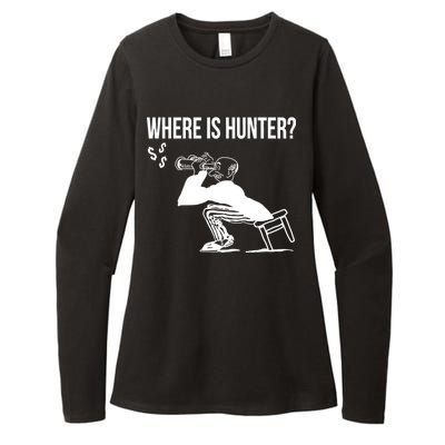 Where Is Hunter Political Humor Pro Trump Womens CVC Long Sleeve Shirt