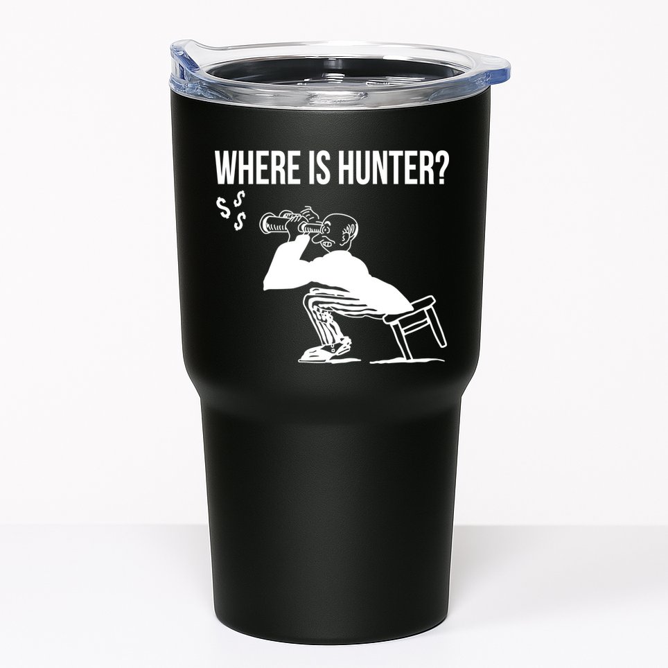 Where Is Hunter Political Humor Pro Trump Tumbler