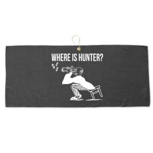 Where Is Hunter Political Humor Pro Trump Large Microfiber Waffle Golf Towel