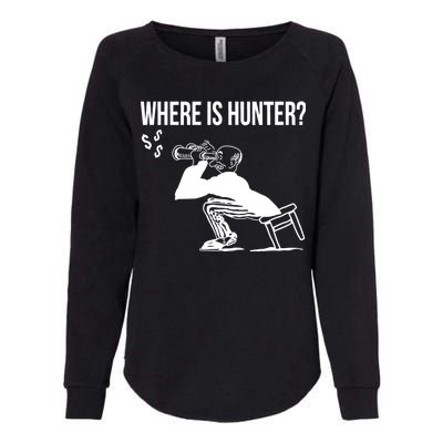 Where Is Hunter Political Humor Pro Trump Womens California Wash Sweatshirt