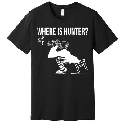 Where Is Hunter Political Humor Pro Trump Premium T-Shirt