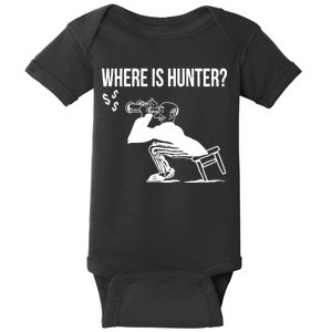 Where Is Hunter Political Humor Pro Trump Baby Bodysuit