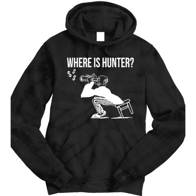 Where Is Hunter Political Humor Pro Trump Tie Dye Hoodie