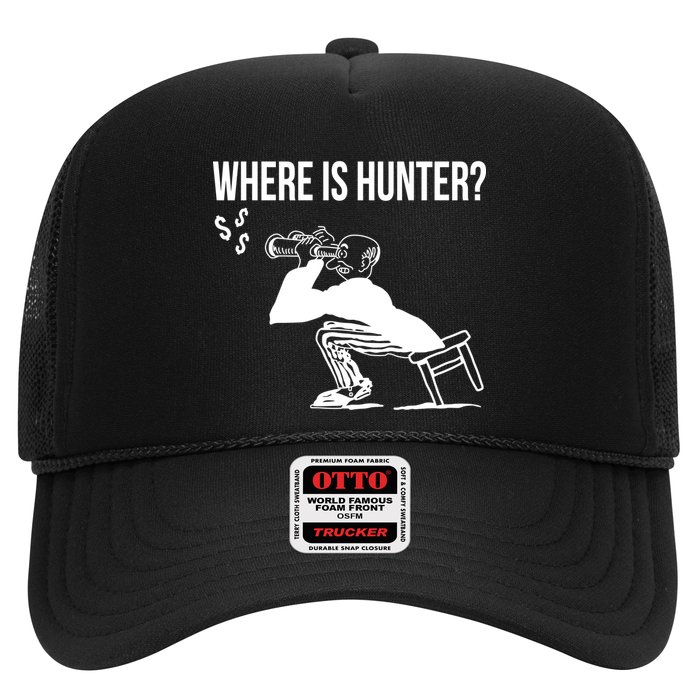 Where Is Hunter Political Humor Pro Trump Trucker Hat