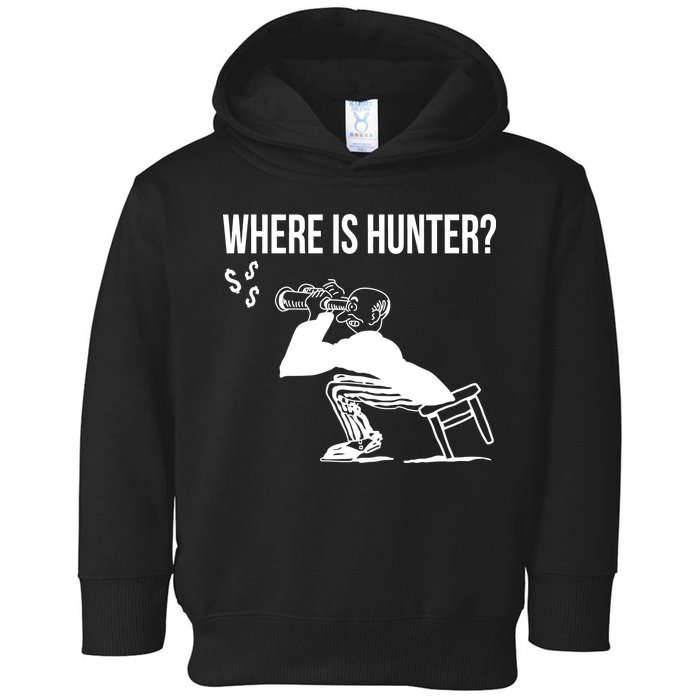 Where Is Hunter Political Humor Pro Trump Toddler Hoodie