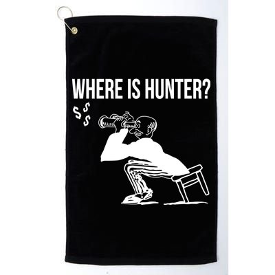 Where Is Hunter Political Humor Pro Trump Golf Towel