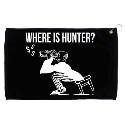 Where Is Hunter Political Humor Pro Trump Grommeted Golf Towel