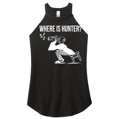 Where Is Hunter Political Humor Pro Trump Women's Perfect Tri Rocker Tank