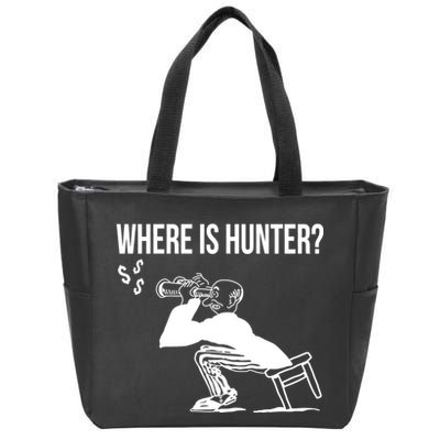 Where Is Hunter Political Humor Pro Trump Zip Tote Bag