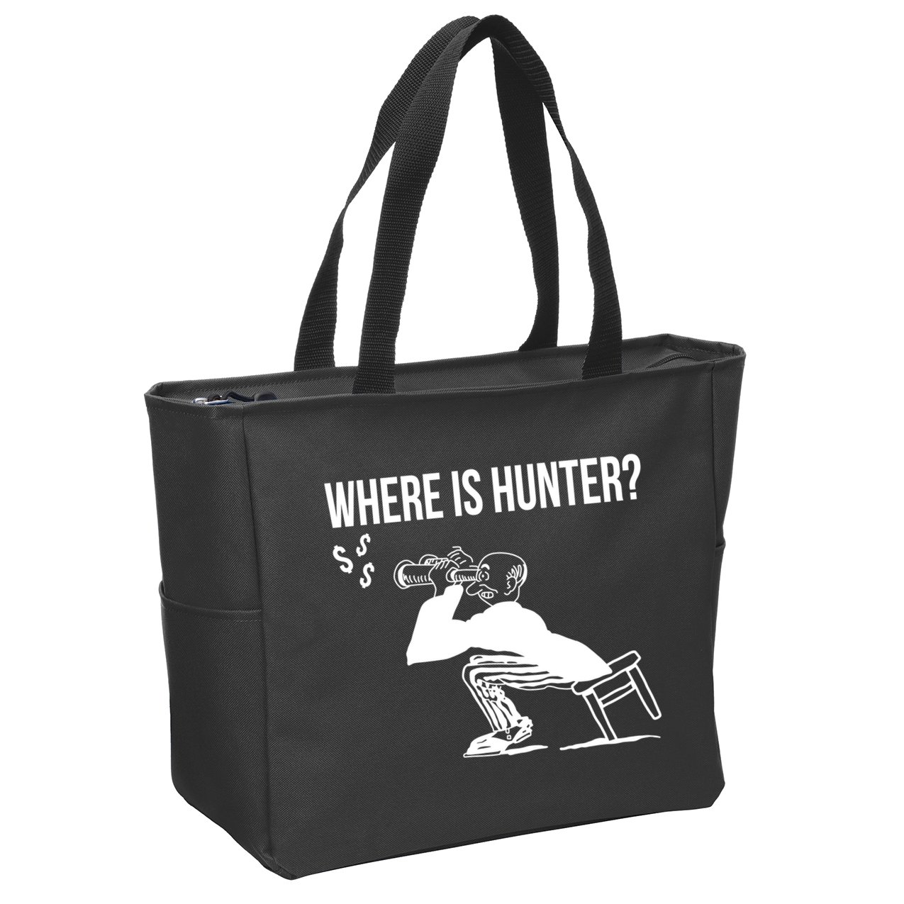 Where Is Hunter Political Humor Pro Trump Zip Tote Bag
