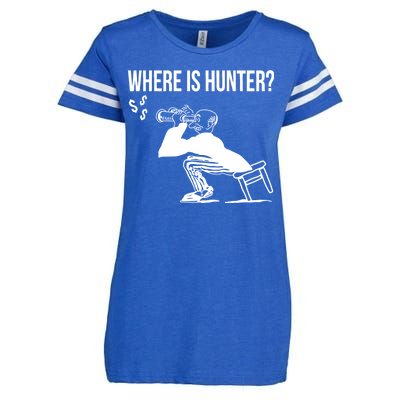 Where Is Hunter Political Humor Pro Trump Enza Ladies Jersey Football T-Shirt