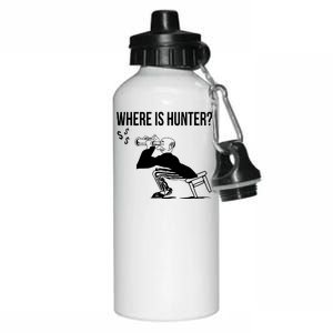 Where Is Hunter Political Humor Pro Trump Aluminum Water Bottle